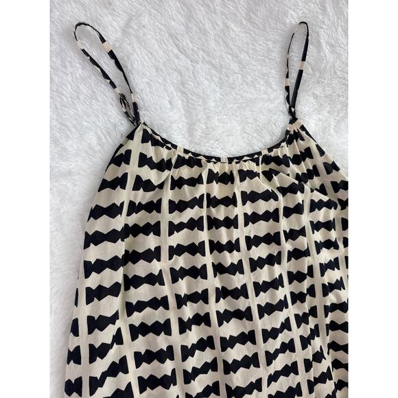 Bel Kazan Bow Print Maxi Dress Black White Ruffle Hem Boho Resort large - Picture 16 of 16